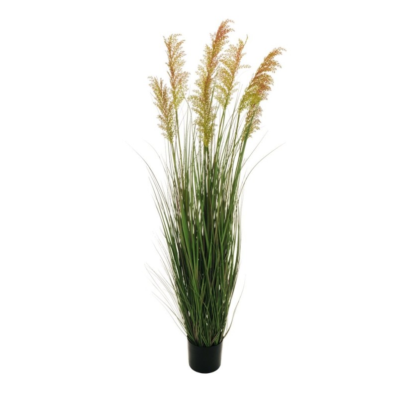 Lot de 4 - Plante artificielle de sorgho en pot, 152 cm - vert rose 