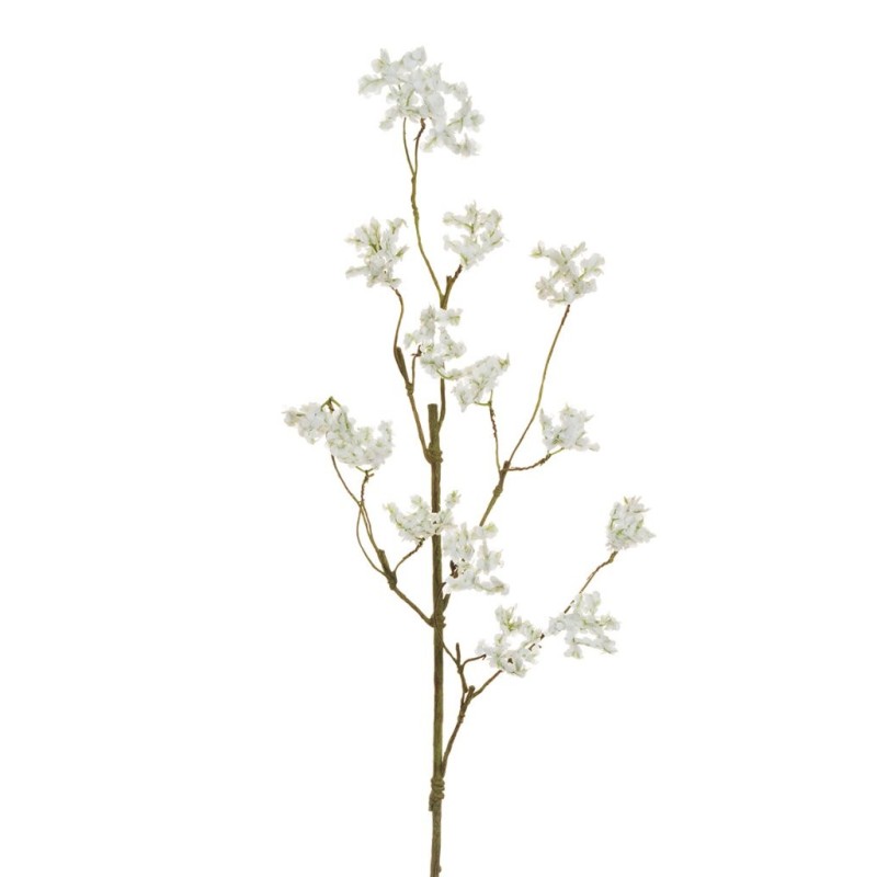 Lot de 12 - Branche artificielle de lilas sauvage, 92 cm - blanc 