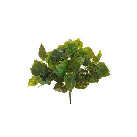 Lot de 15 - Buisson artificiel de pothos toucher réel X9, 32 cm - vert 