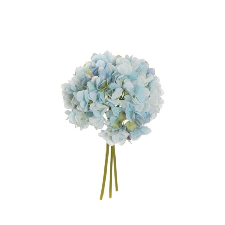 Lot de 12 - Bouquet artificiel d'hortensias Juliette X4, 35 cm - bleu clair 