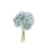 Lot de 12 - Bouquet artificiel d'hortensias Juliette X4, 35 cm - bleu clair 