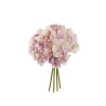 Lot de 12 - Bouquet artificiel d'hortensias Juliette X4, 35 cm - lilas clair blanc 