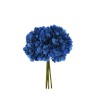 Lot de 12 - Bouquet artificiel d'hortensias Juliette X4, 35 cm - bleu foncé 