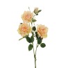 Lot de 12 - Tige artificielle de rose Margaret X3, 88 cm - saumon 