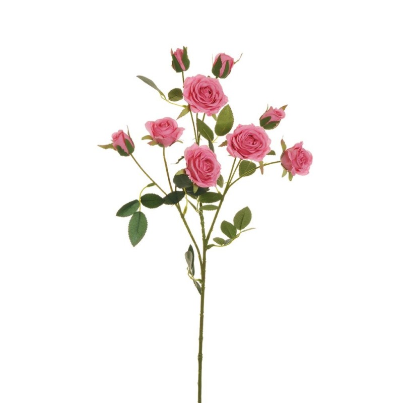 Lot de 24 - Tige artificielle de boutons de rose Viviane X3, 71 cm - rose vif 