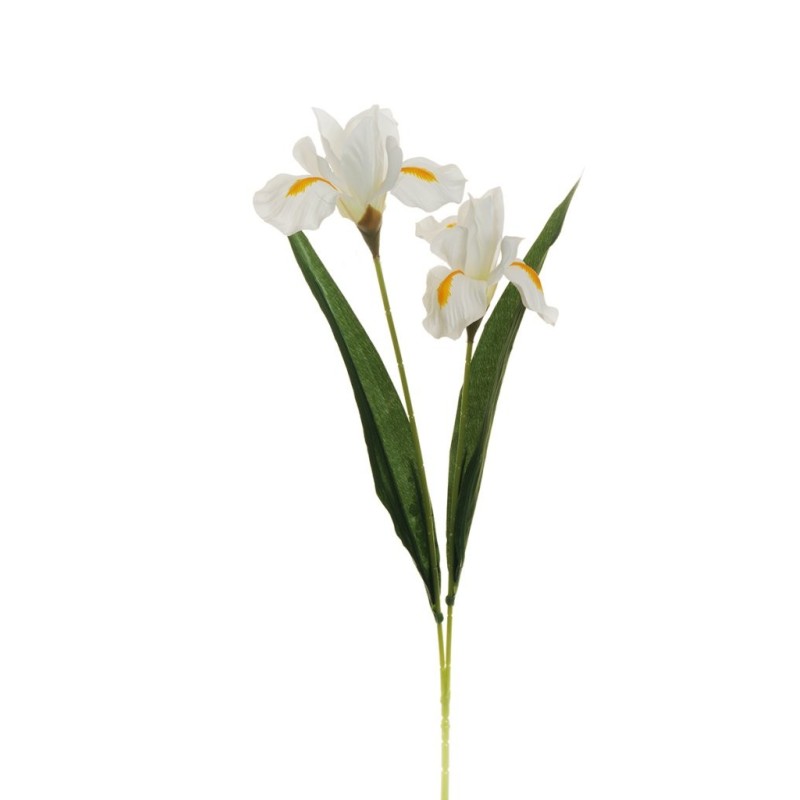 Lot de 36 - Tige artificielle d'iris X2, 53 cm - blanc 