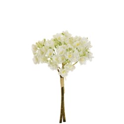 Lot de 12 - Bouquet artificiel de saponaire X4, 39 cm - blanc 