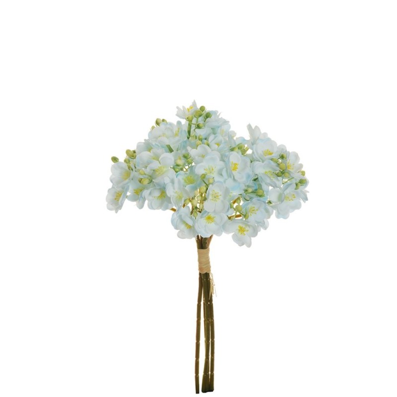 Lot de 12 - Bouquet artificiel de saponaire X4, 39 cm - bleu clair 