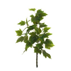 Lot de 6 - Buisson artificiel d'érable impression 3D toucher réel, 86 cm - vert 