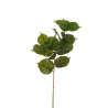Lot de 24 - Tige artificielle de feuilles d'hortensia impression 3D toucher réel X2, 70 cm - vert 