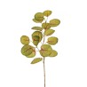 Lot de 24 - Tige artificielle de feuilles de caladium rondes impression 3D toucher réel X2, 75 cm - vert rouge 