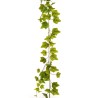 Lot de 12 - Guirlande artificielle de lierre toucher réel, 180 cm - vert 