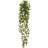 Lot de 6 - Buisson suspendu artificiel de lierre toucher réel X12, 180 cm - vert givré 