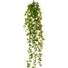 Lot de 6 - Buisson suspendu artificiel de lierre toucher réel X12, 180 cm - vert 