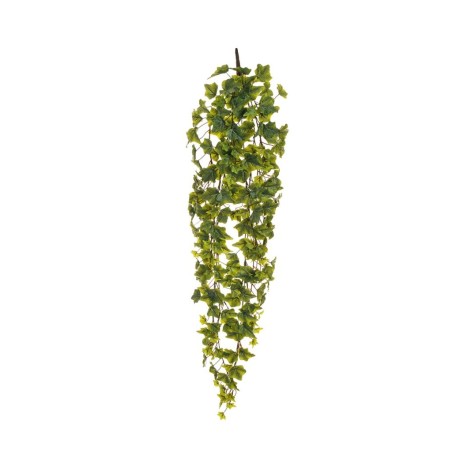 Lot de 6 - Buisson suspendu artificiel de lierre toucher réel X8, 110 cm - vert givré 