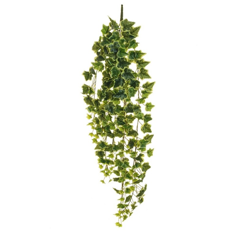 Lot de 6 - Buisson suspendu artificiel de lierre toucher réel X8, 110 cm - panaché 