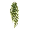 Lot de 6 - Buisson suspendu artificiel de lierre toucher réel X8, 110 cm - panaché 