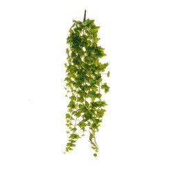 Lot de 6 - Buisson suspendu artificiel de lierre toucher réel X8, 110 cm - vert 