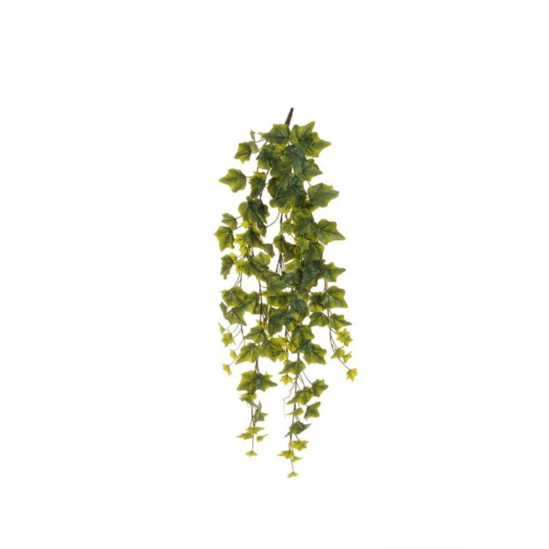 Lot de 12 - Buisson suspendu artificiel de lierre toucher réel X6, 85 cm - vert givré 