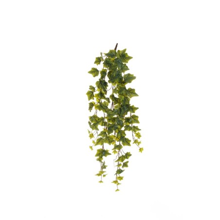 Lot de 12 - Buisson suspendu artificiel de lierre toucher réel X6, 85 cm - vert givré 