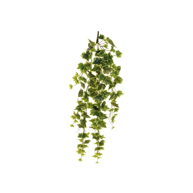 Lot de 12 - Buisson suspendu artificiel de lierre toucher réel X6, 85 cm - panaché 