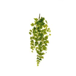 Lot de 12 - Buisson suspendu artificiel de lierre toucher réel X6, 85 cm - vert 