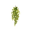 Lot de 12 - Buisson suspendu artificiel de lierre toucher réel X6, 85 cm - vert 