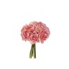 Lot de 12 - Bouquet artificiel de roses bridal X9, 25 cm - mauve 