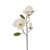 Lot de 12 - Tige artificielle de magnolia X3, 54 cm - blanc 