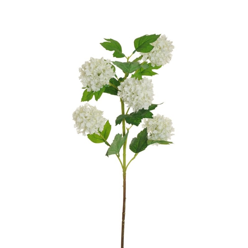 Lot de 12 - Tige artificielle de boules-de-neige X5, 78 cm - blanc 