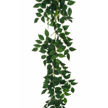 Lot de 12 - Guirlande artificielle de mahonia, 200 cm - vert 