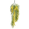 Lot de 12 - Buisson suspendu artificiel de mimosa X3, 73 cm - jaune 
