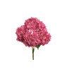 Lot de 12 - Buisson artificiel d'hortensias Juliette X5, 50 cm - fuchsia 