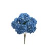 Lot de 12 - Buisson artificiel d'hortensias Juliette X5, 50 cm - bleu 