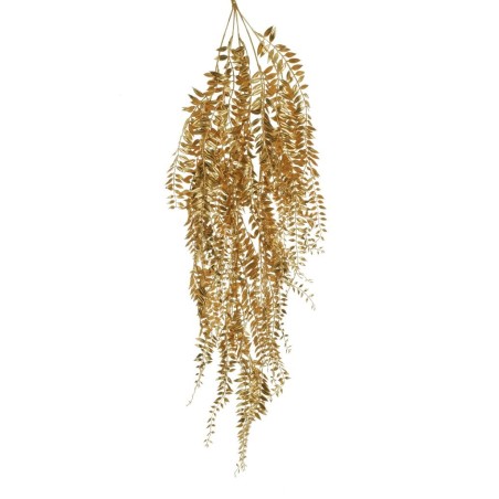 Lot de 6 - Buisson suspendu artificiel de ruscus métallisé X5, 107 cm - or 