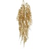 Lot de 6 - Buisson suspendu artificiel de ruscus métallisé X5, 107 cm - or 