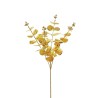 Lot de 36 - Tige artificielle d'eucalyptus métallisée X4, 62 cm - or 