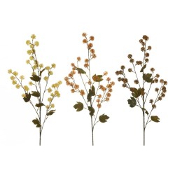 Lot de 24 - Tige artificielle de cardons X5, 94,5 cm - crème orange marron 