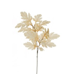 Lot de 12 - Branche artificielle de chêne X2, 105 cm - crème ivoire 