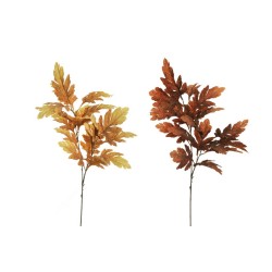 Lot de 12 - Branche artificielle de chêne X2, 105 cm - marron clair foncé 