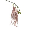 Lot de 12 - Branche suspendue artificielle d'amarante floquée, 114 cm - lilas clair 