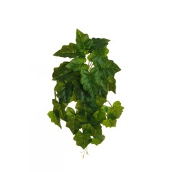 Lot de 12 - Buisson suspendu artificiel de caladium impression 3D toucher réel, 46 cm - vert 