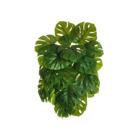 Lot de 12 - Buisson suspendu artificiel de philodendron monstera impression 3D toucher réel, 46 cm - vert 