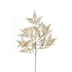 Lot de 36 - Fougère artificielle métallisée, 68 cm - or 