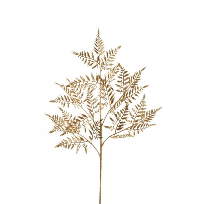 Lot de 36 - Fougère artificielle métallisée, 68 cm - or 