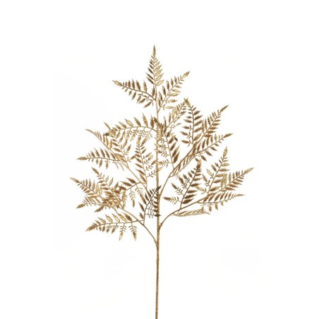 Lot de 36 - Fougère artificielle métallisée, 68 cm - or 