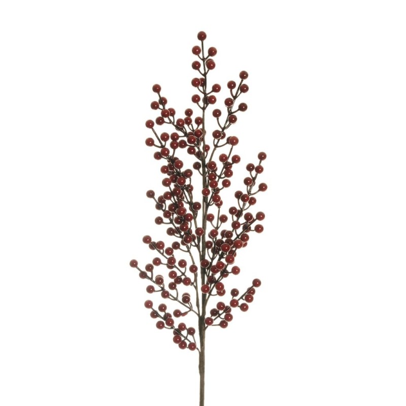 Lot de 12 - Tige artificielle de baies d'ilex X17, 94 cm - rouge 