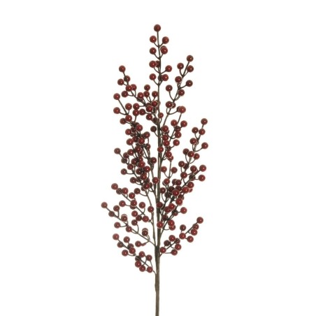 Lot de 12 - Tige artificielle de baies d'ilex X17, 94 cm - rouge 
