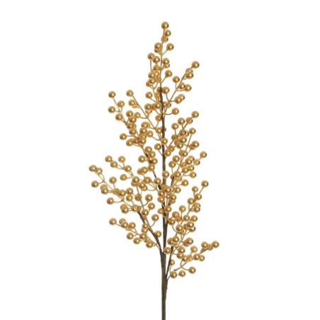 Lot de 12 - Tige artificielle de baies d'ilex X17, 94 cm - or 