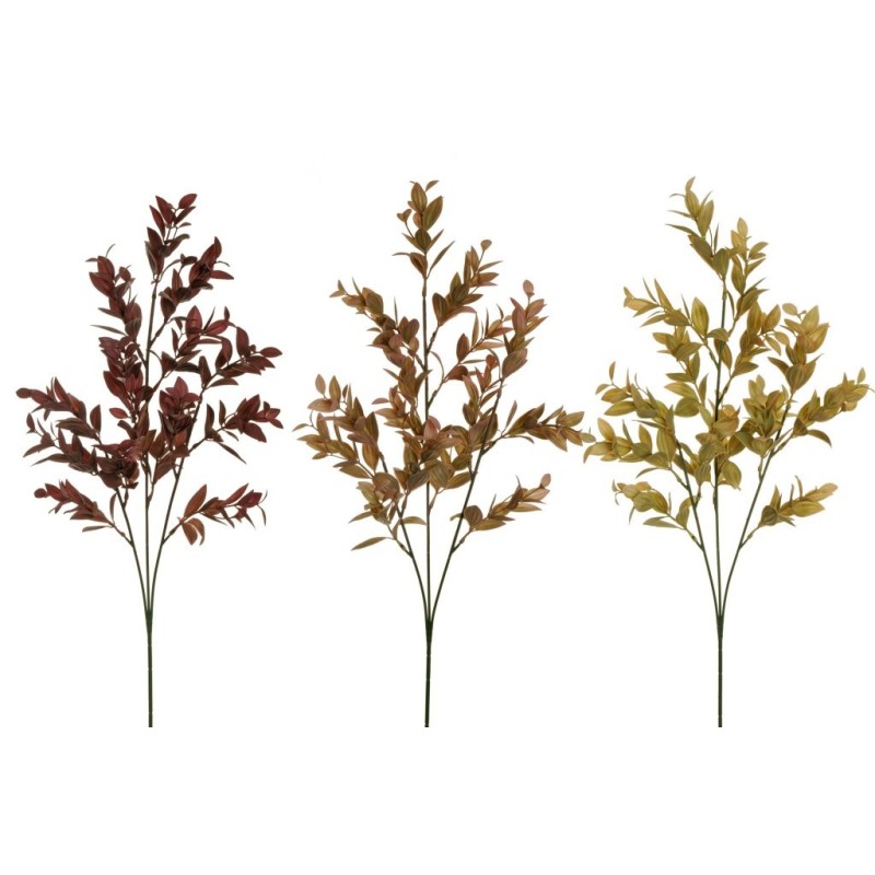 Lot de 24 - Tige artificielle de myrte X3, 73 cm - bordeaux rose vert 